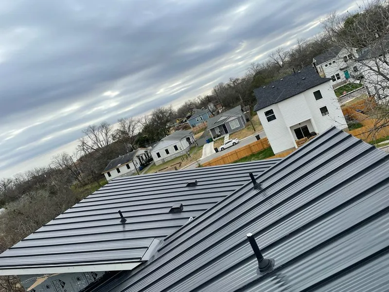 Standing seam metal roof panels with vents for Skylight Repair in Shafter